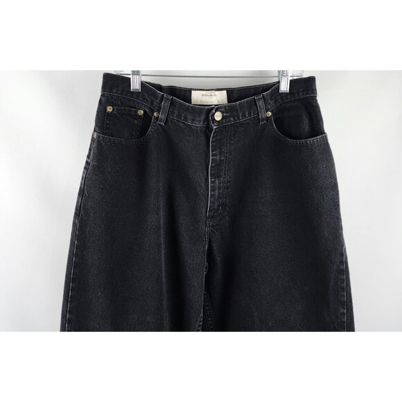 LL Bean Pants Women 16 Tall Black Double L Relaxed Fit Denim (34x32) - Picture 2 of 10